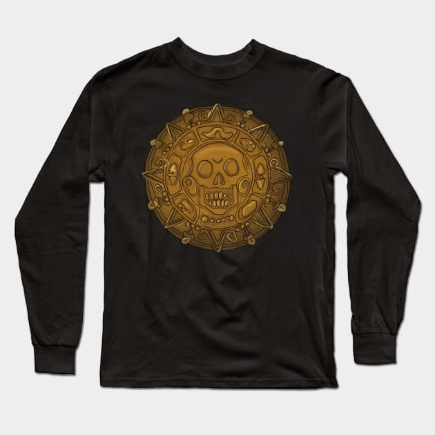 Aztec Gold Long Sleeve T-Shirt by Thalionwen Creates